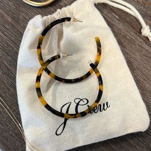J.Crew Tortoise Hoop Earrings